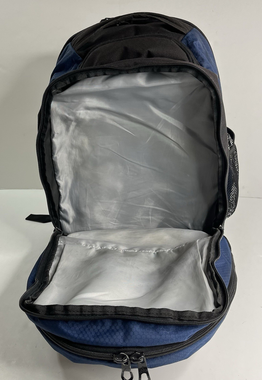 Adidas LoadSpring Backpack Black Blue & White 4 Zipper Compartments