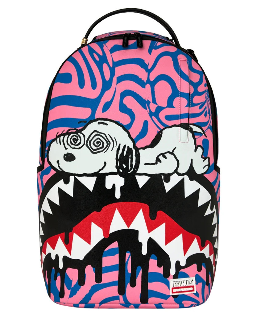 Sprayground x Snoopy DAYZ Backpack🔥NWT Black Pink Bookbag Large School Bag