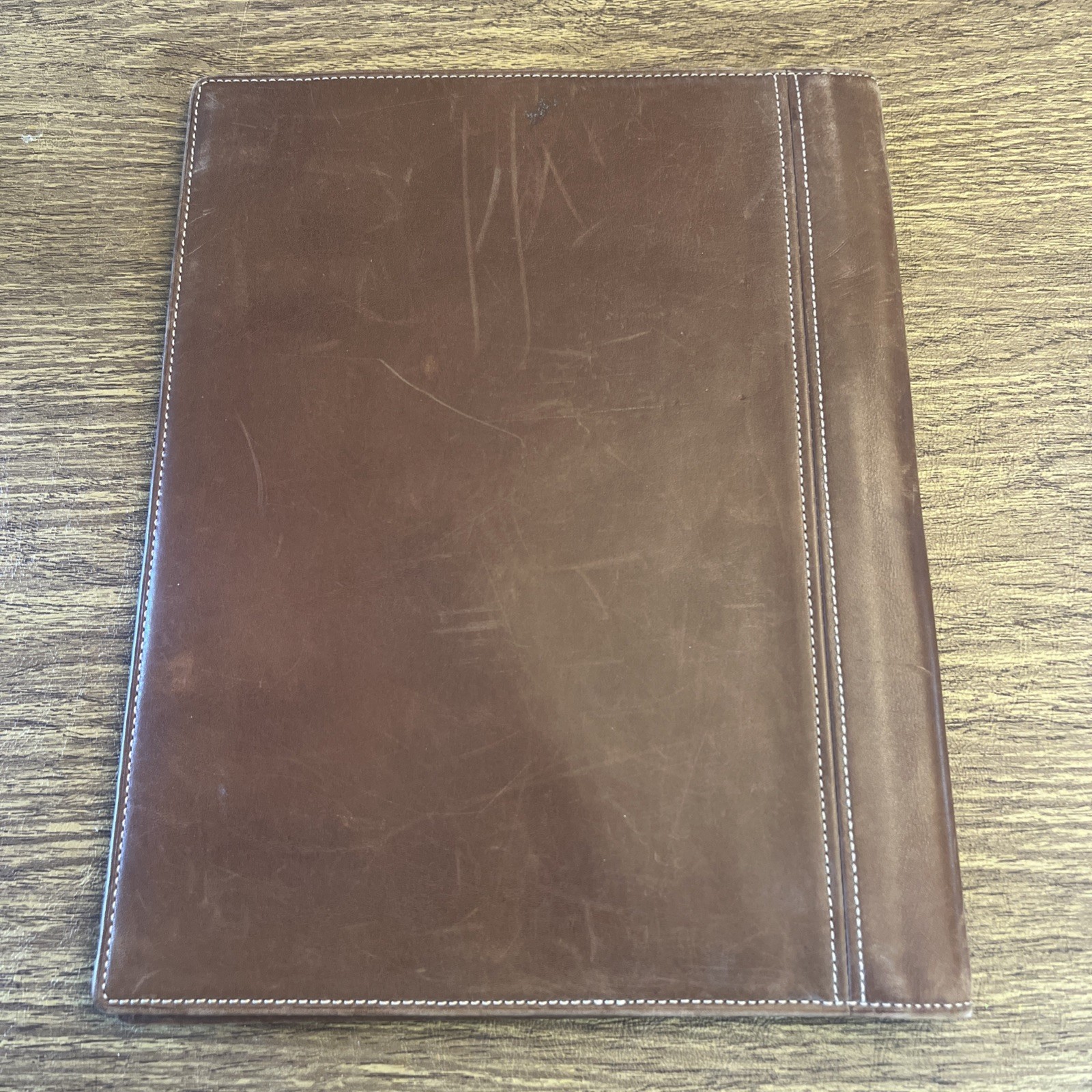 VTG Coach Portfolio Bi-fold Light Brown Leather Unisex 10×12.5 *RARE*