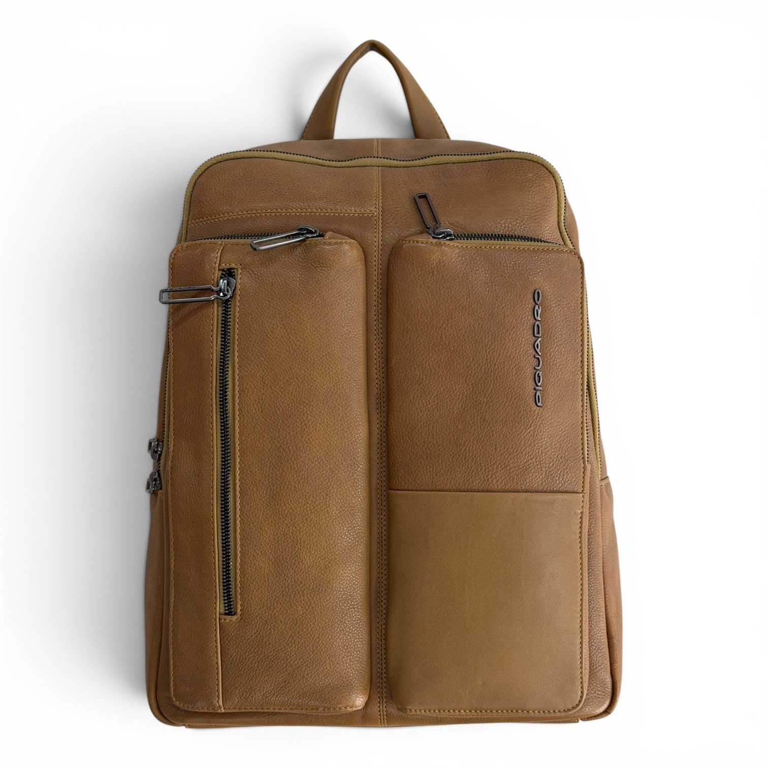 PIQUADRO men’s backpack leather backpack with computer made in Italy notebook