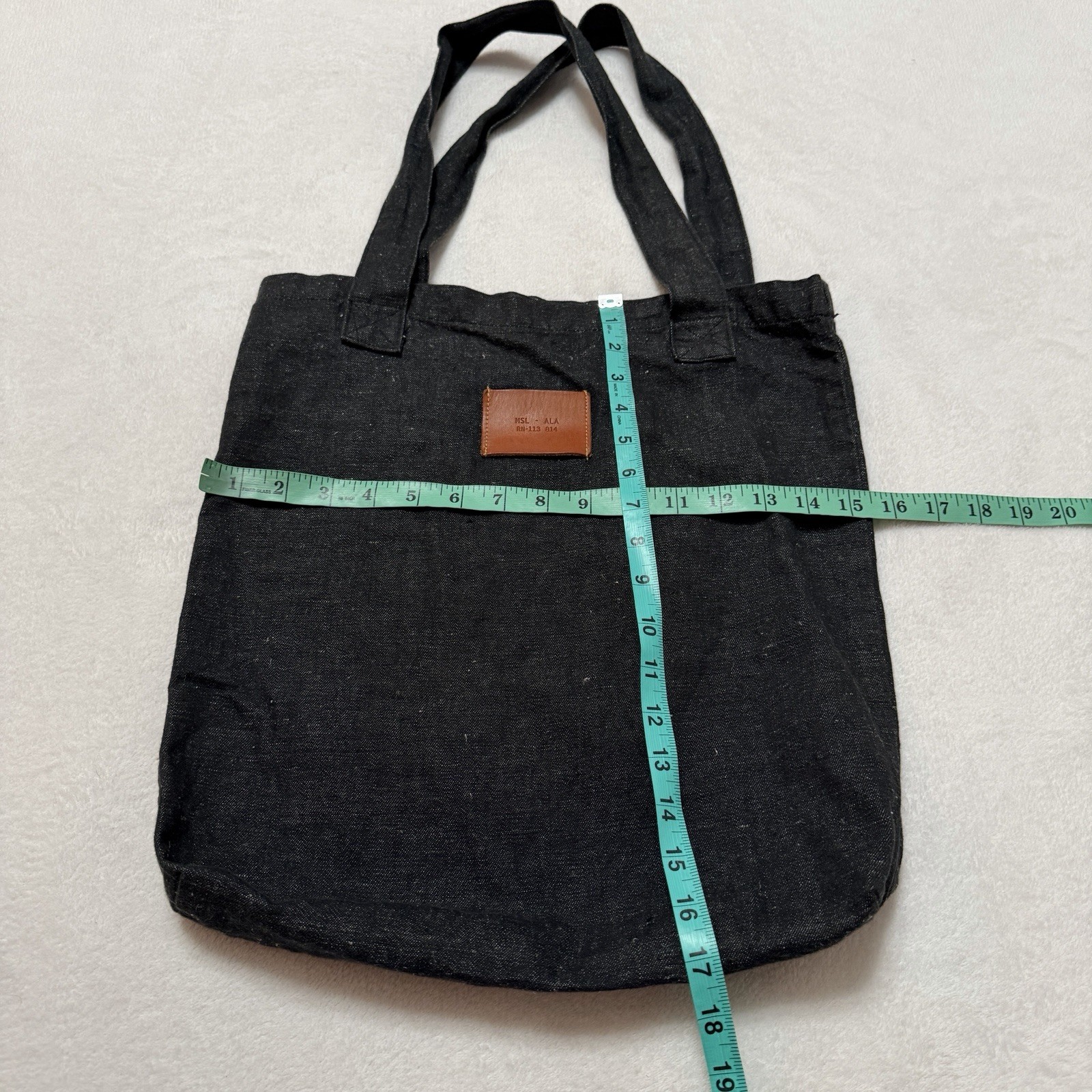Billy Reid Tote Bag Black Denim ( Linen Cotton ? )