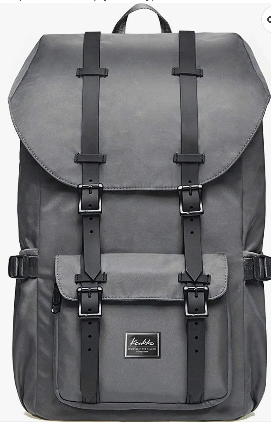 KAUKKO Laptop Backpack City Trip Travel School Rucksack Fits 15.6 EP5-2 Grey NWT