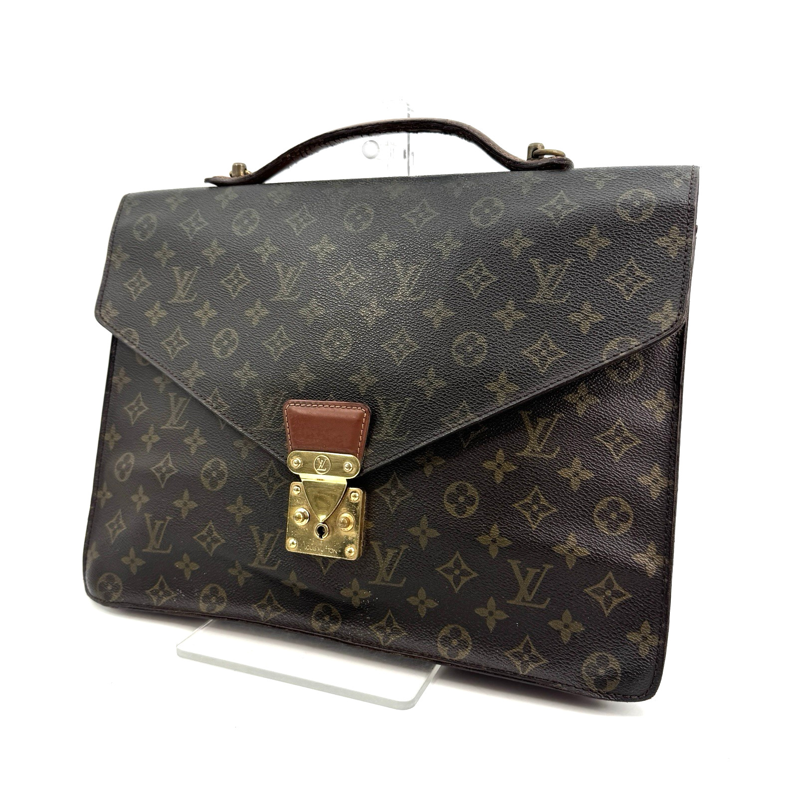 Louis Vuitton Briefcase Monogram Business Bag Crossbody Authentic