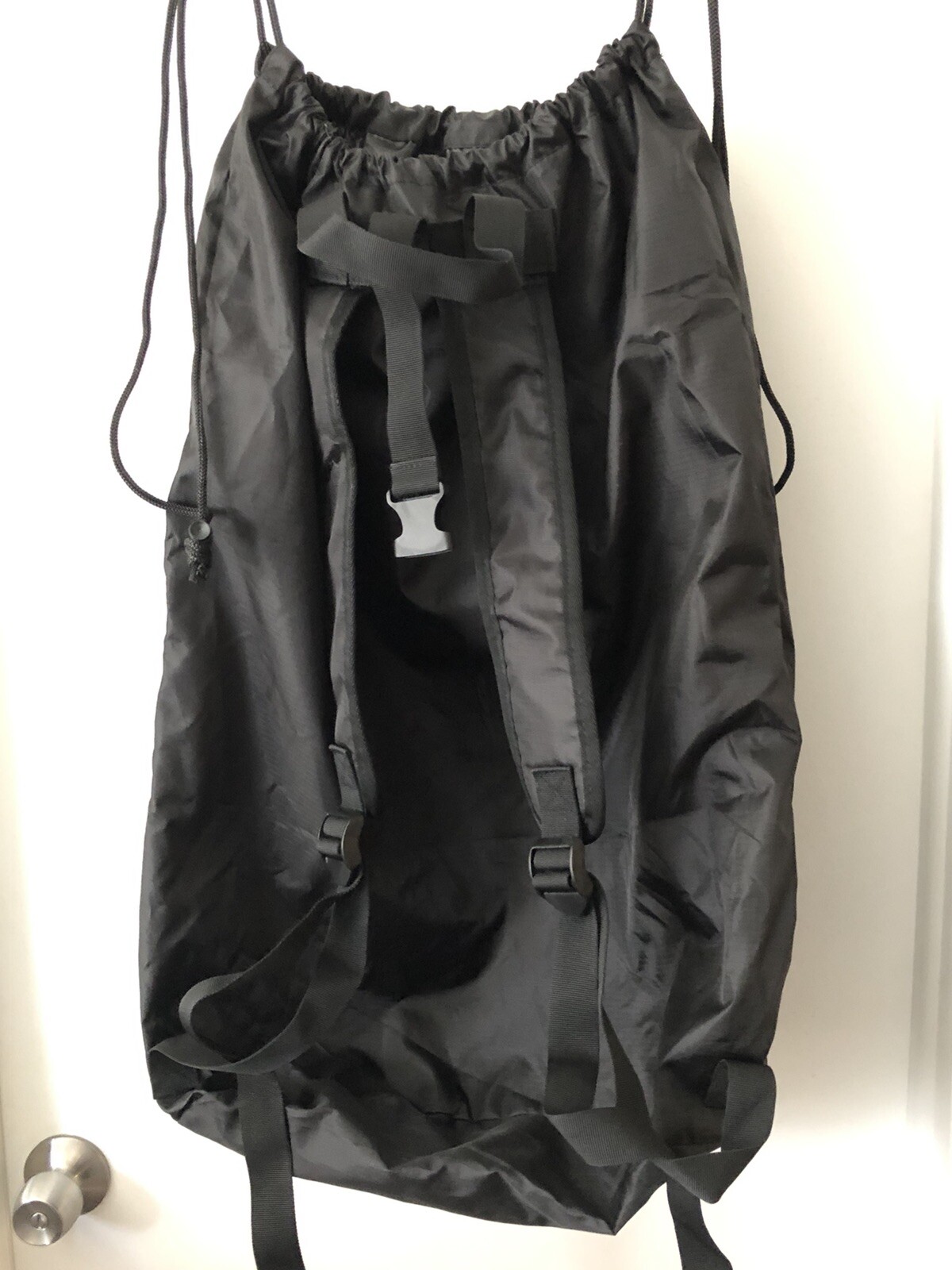 Bee green bag XL nylon Sports laundry School College Hike black 26”x23”backpack