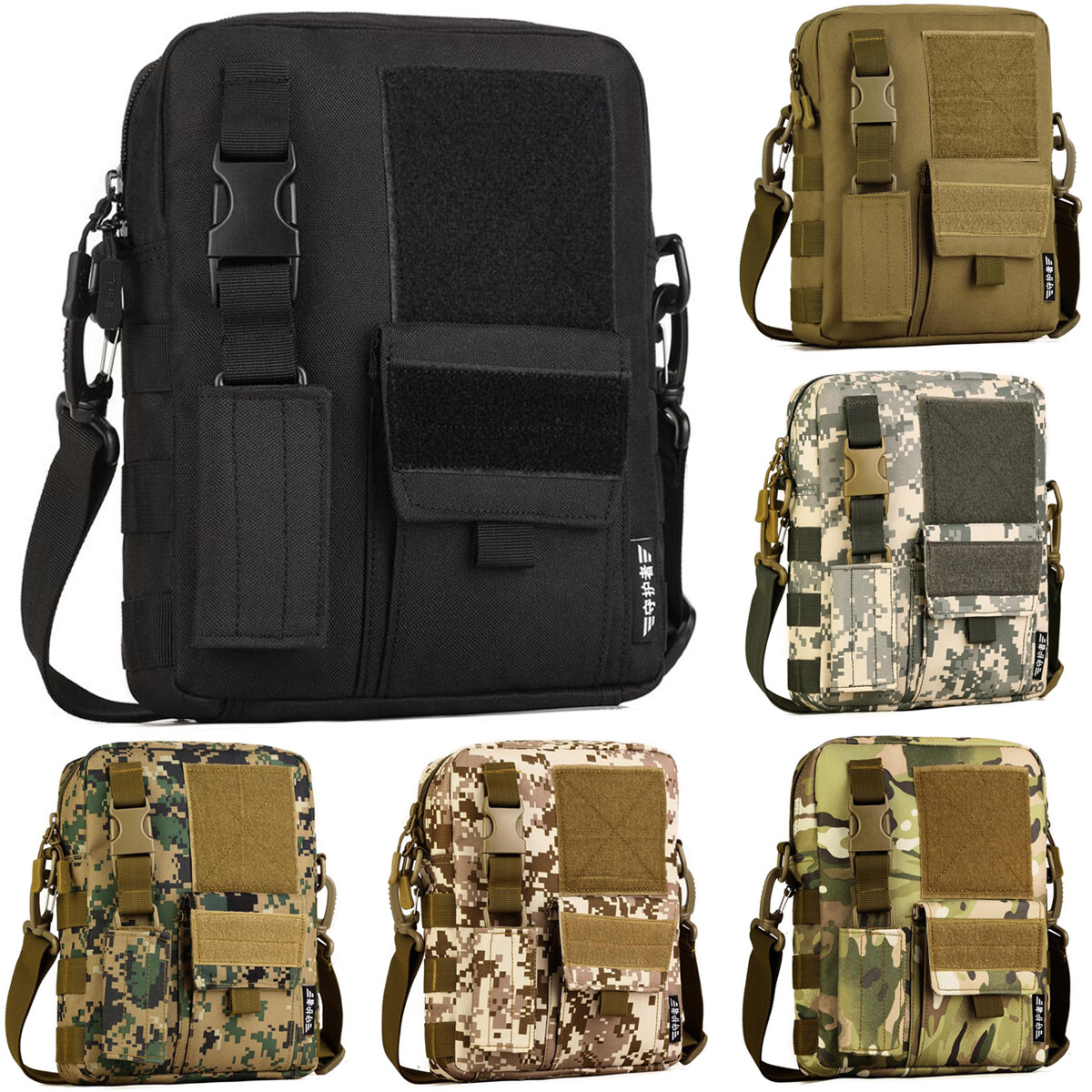 Tactical Men Messenger Bag Shoulder Canvas Vintage Crossbody Army Satchel Pouch
