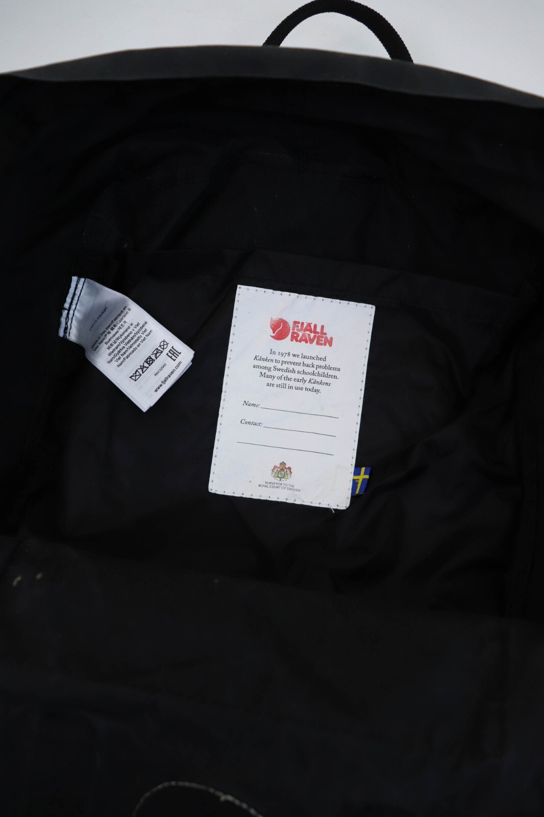 Fjallraven Kanken 16L 38x27x13 CM Black Waxed Backpack