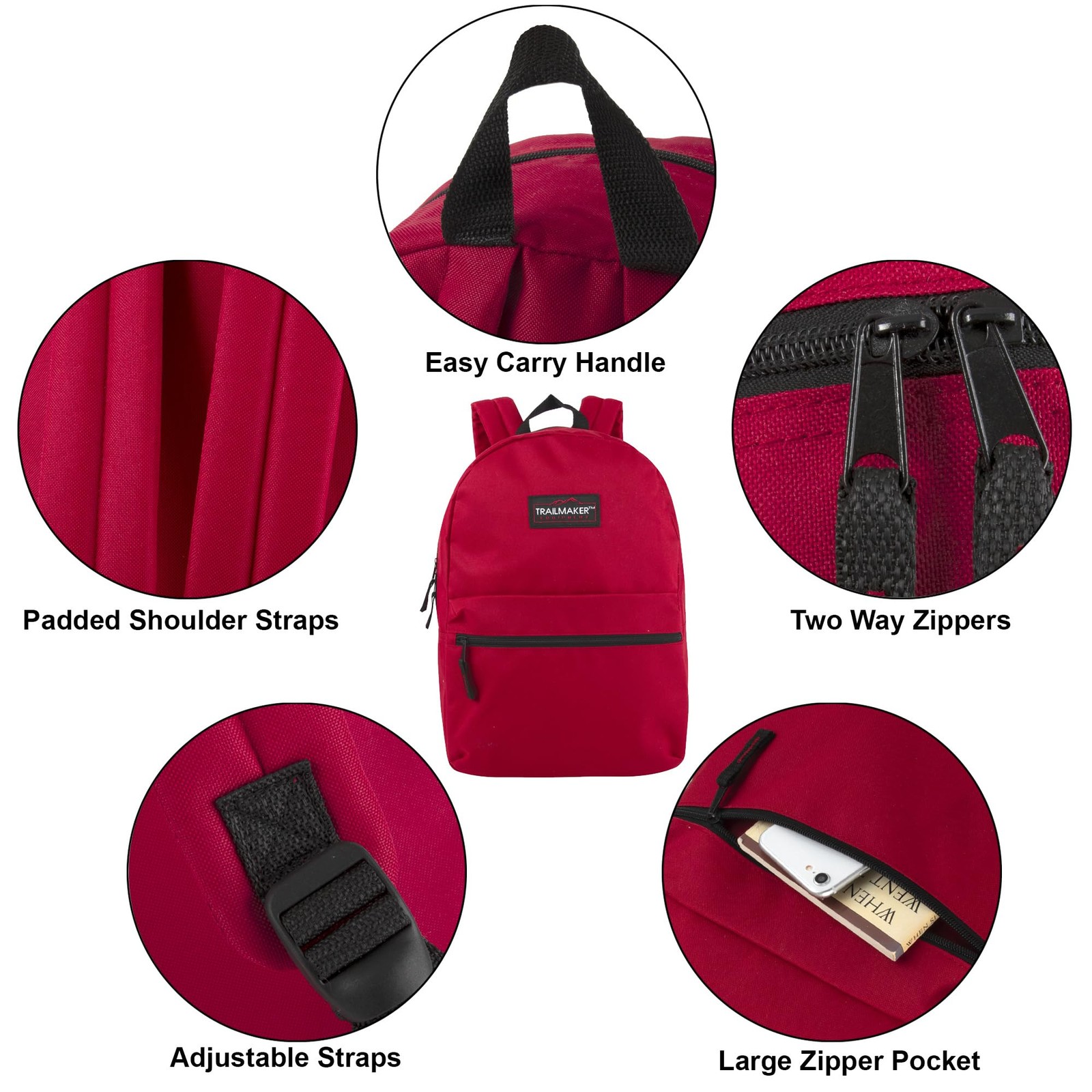 Classic 17 inch Backpacks with Adjustable Padded Straps | School Backpacks fo…