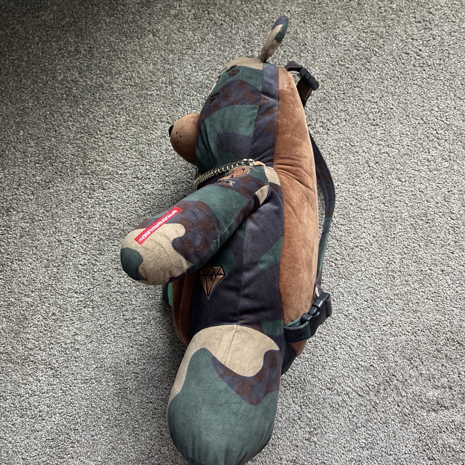 Sprayground Camo Bear Backpack