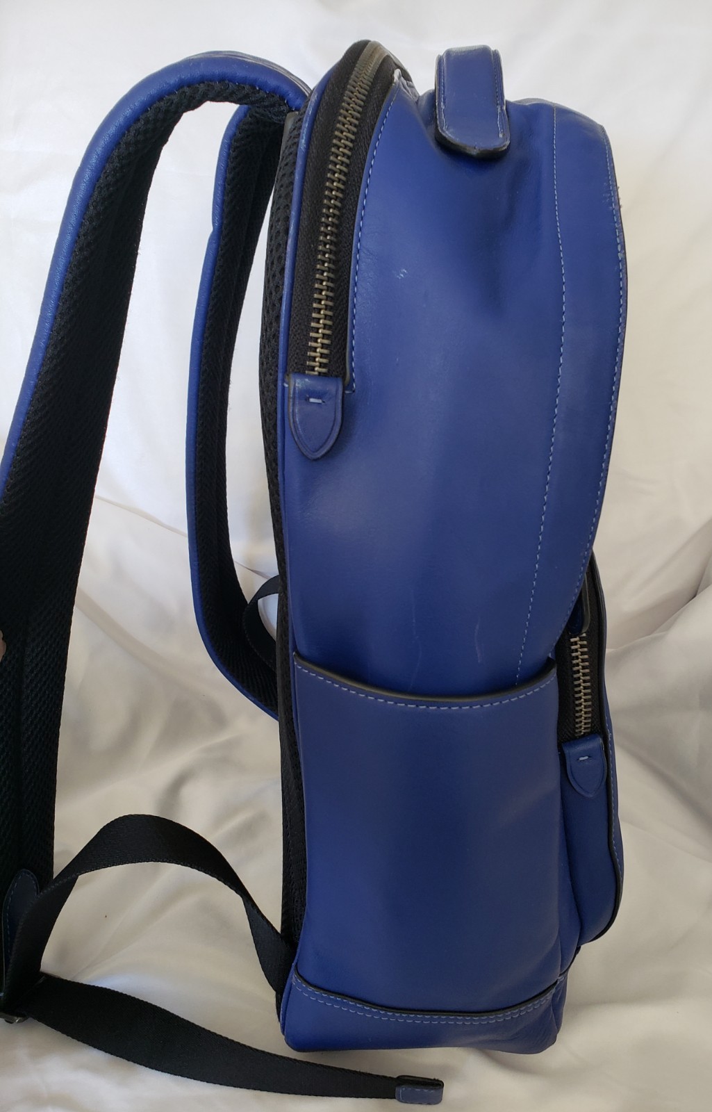 Coach C2934 Graham Leather Backpack RARE Electric Blue Gunmetal Hardware