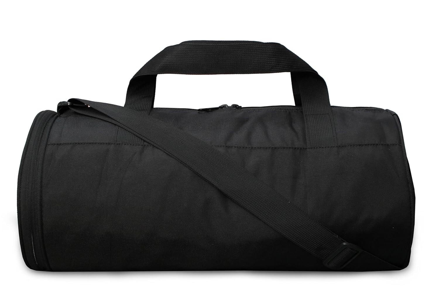 Polyester 23cm Duffle Gym Bag with Separate Shoe Compartment Black