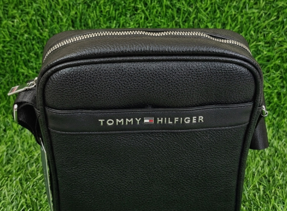 Tommy Hilfiger Black Color Crossbody Shoulder Bag For Men ( Adjustable Strap )