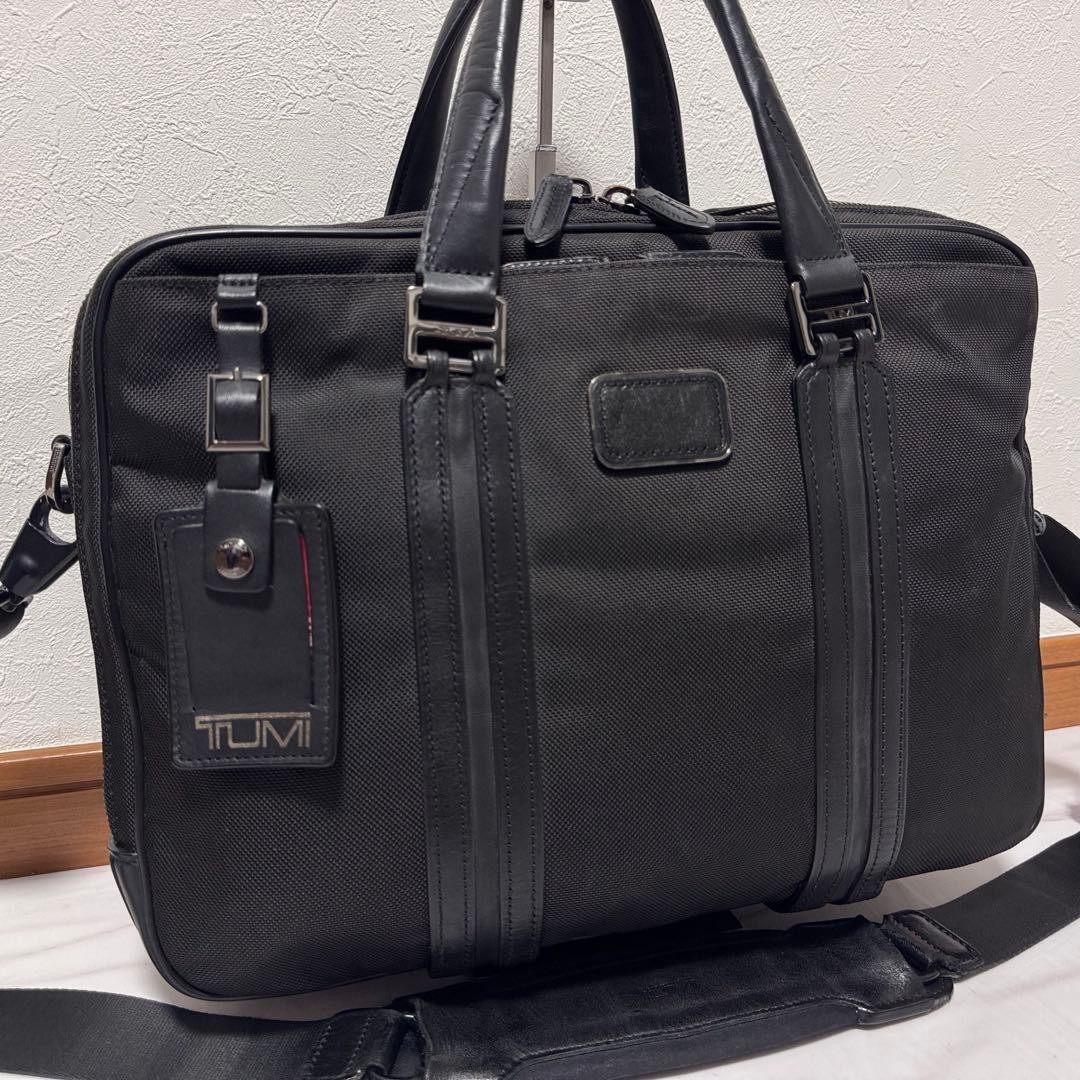 TUMI 68408DE Jarvis 2Way Laptop Briefcase Black Nylon Leather Business Bag A4 PC