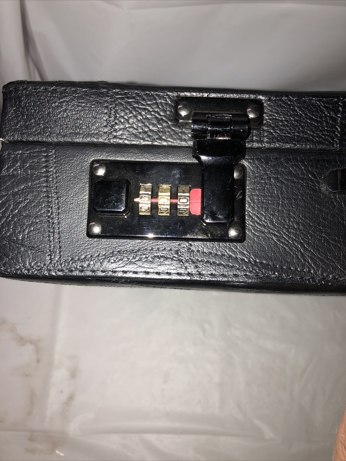 Black Briefcase Designer W/ Locks 12.5×17.5” Attaché Working Unused