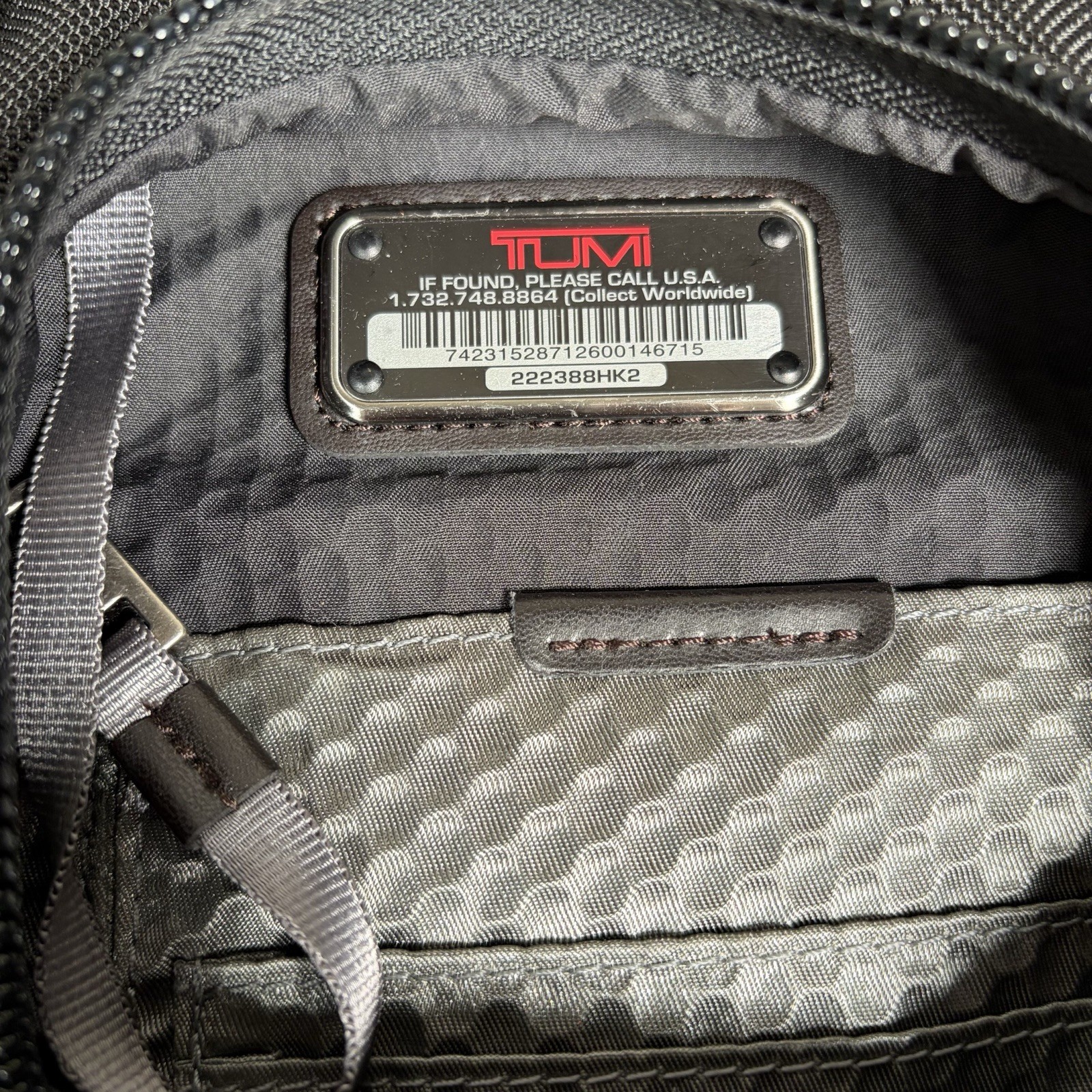 Tumi Alpha Bravo Luke Roll-Top Backpack Black Brown Ballistic Nylon Carry On Bag