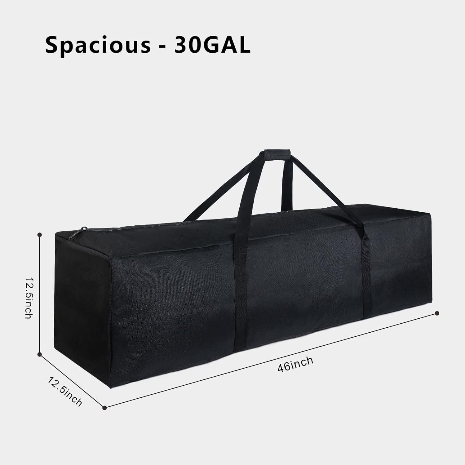 1-Pack 46 Inch Extra Large Zippered Duffel Bag for Camping Sports Equipment Sto