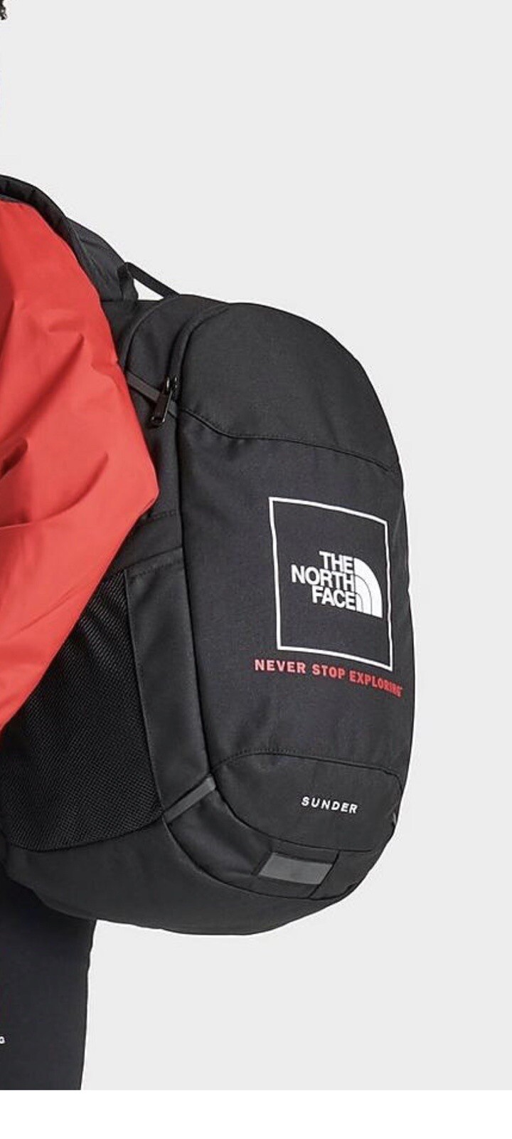 The North Face Sunder Backpack School Sport Bag TNF Black White Logo Unisex New