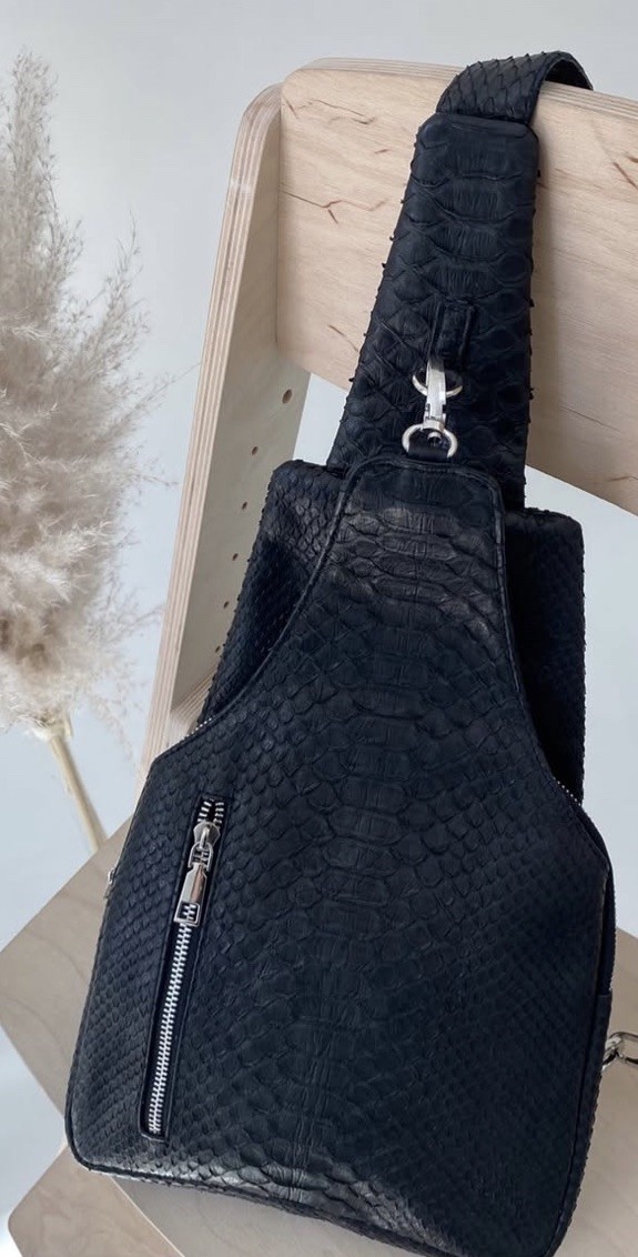Genuine python leather bag for Men
