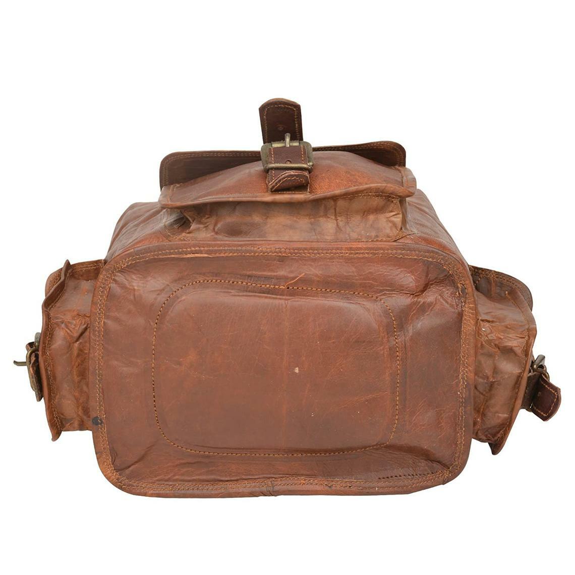 Backpack Rucksack Messenger Bag Men’s Genuine Leather Vintage Laptop Satchel