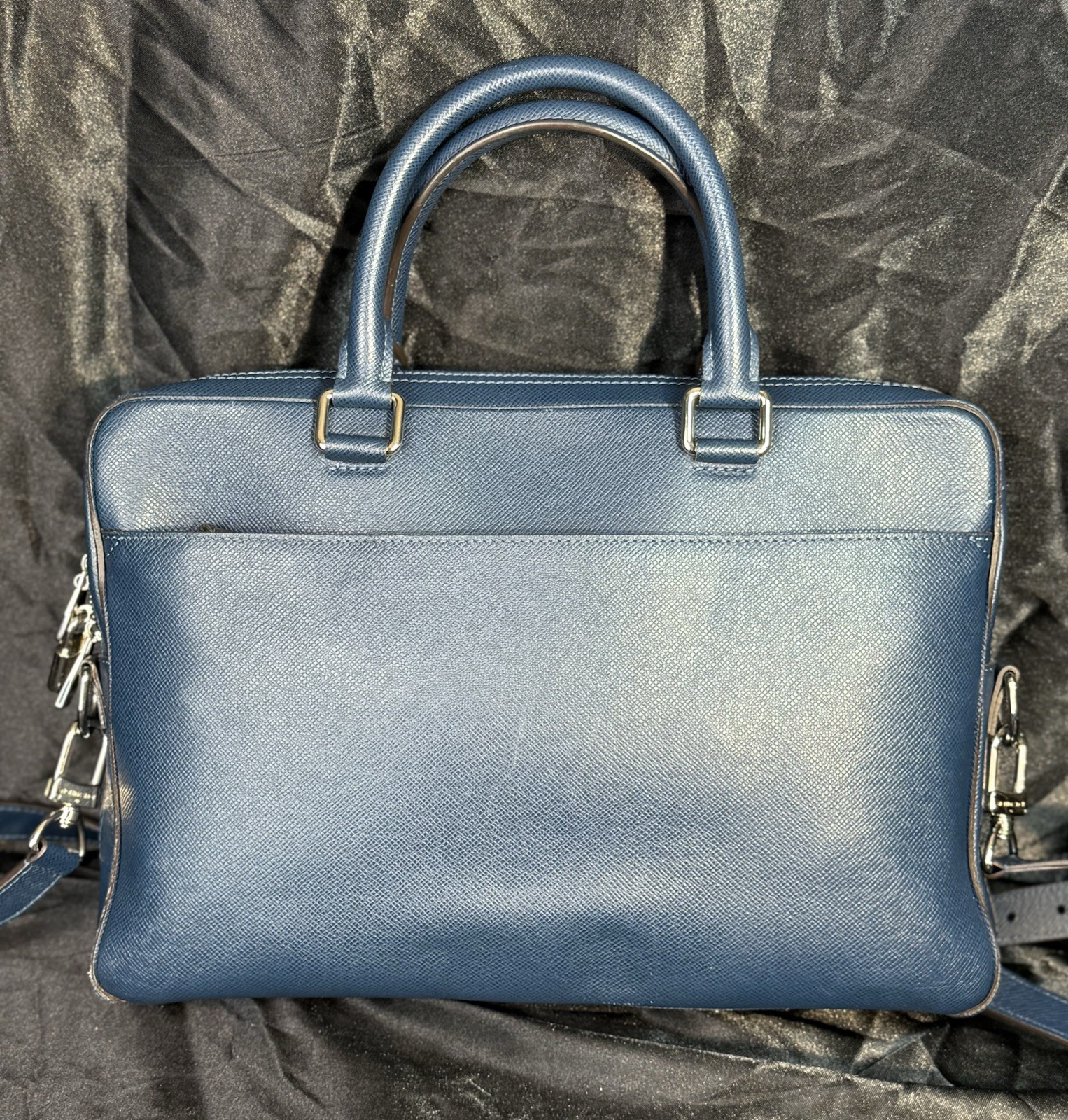 Louis Vuitton Portodocument Business PM 2WAY Shoulder Bag Taiga Iceberg M32715