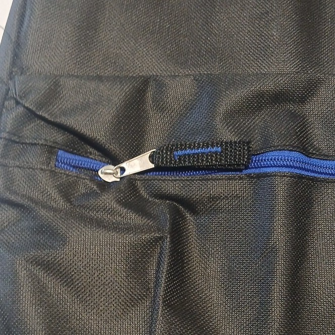 Trailmaker Black/Blue Zip Backpack, Adjustable Straps, Pockets, Unisex