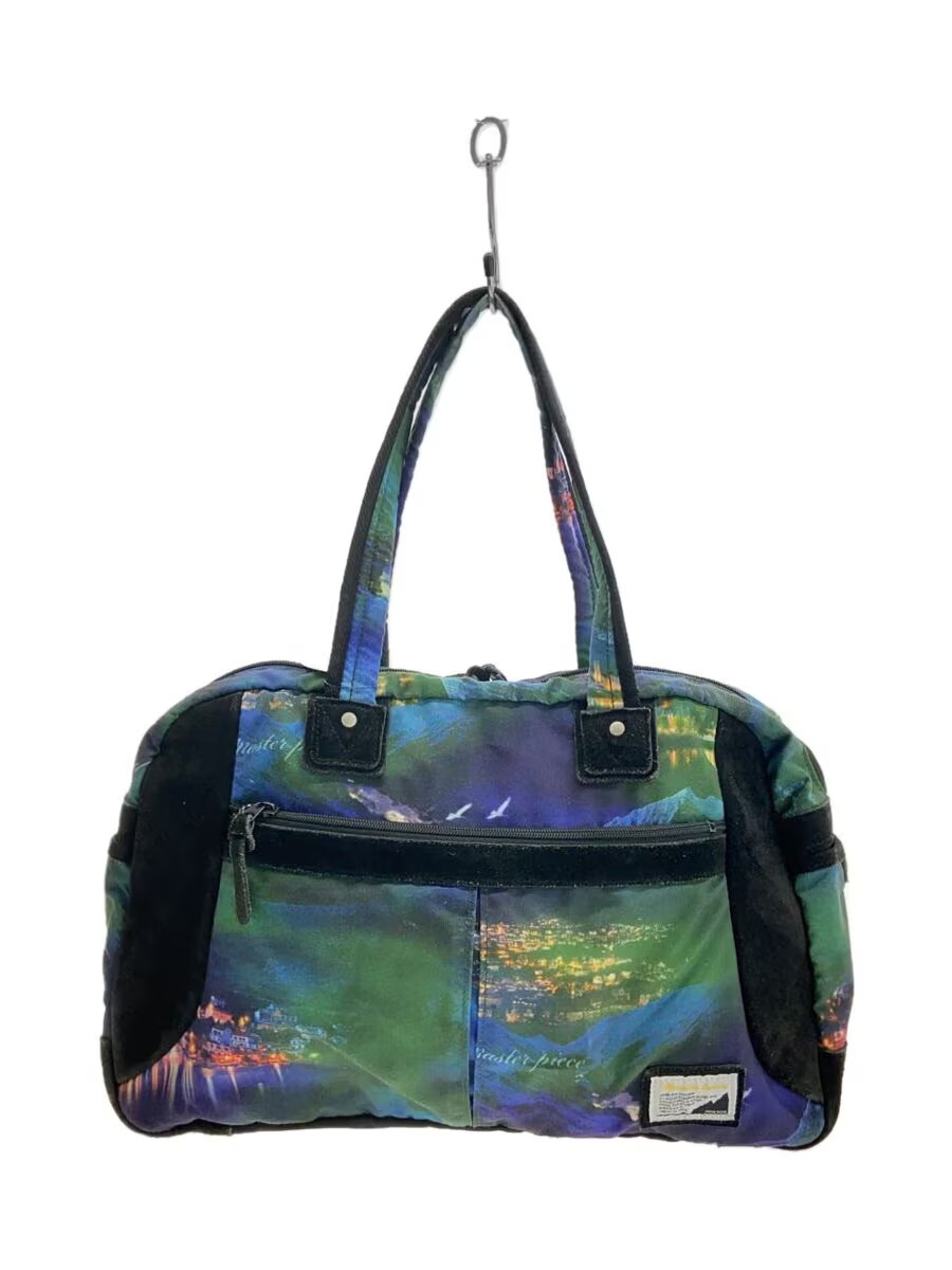 MSPC (master-piece) Tote Bag, Polyester, Green and Blue, Photo Print, All-Over P