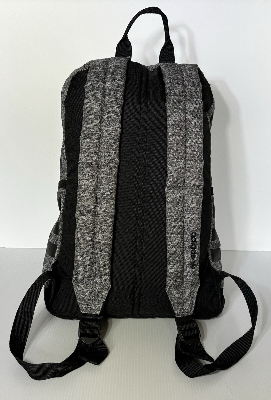 Adidas Originals Trefoil 3 Stripes Logo Backpack – Grey / Black / White Speckle