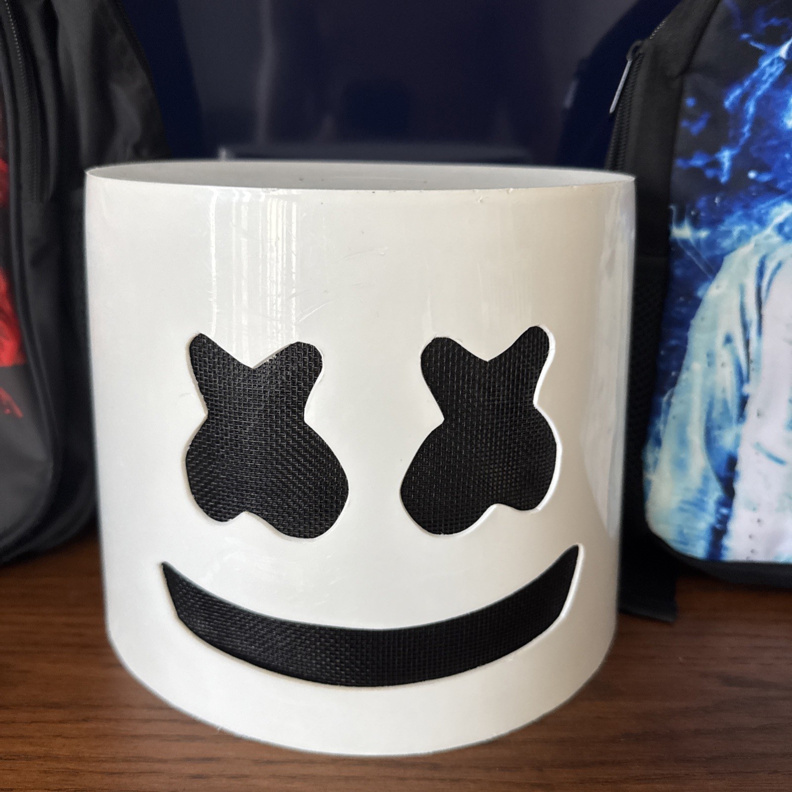 Marshmello Head Two Backpacks One Mini, and One Regular Size both Unisex