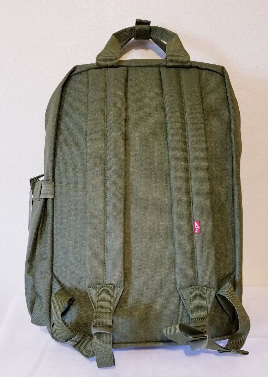 NWT LEVI’S Unisex BACKPACK L-PACK LARGE MILITARY GREEN POLYESTER 25 L Capacity