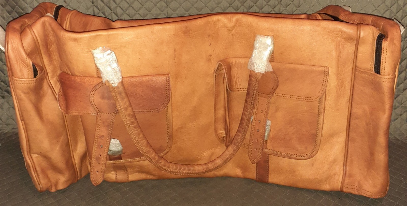Brand NEW Komals Passion Leather Vintage Duffel Bag 27″ Inch Long Jumbo Large