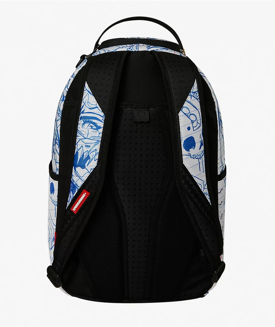 Sprayground Blue Ink Doodle Backpack🔥New Black Bookbag Large School Bag