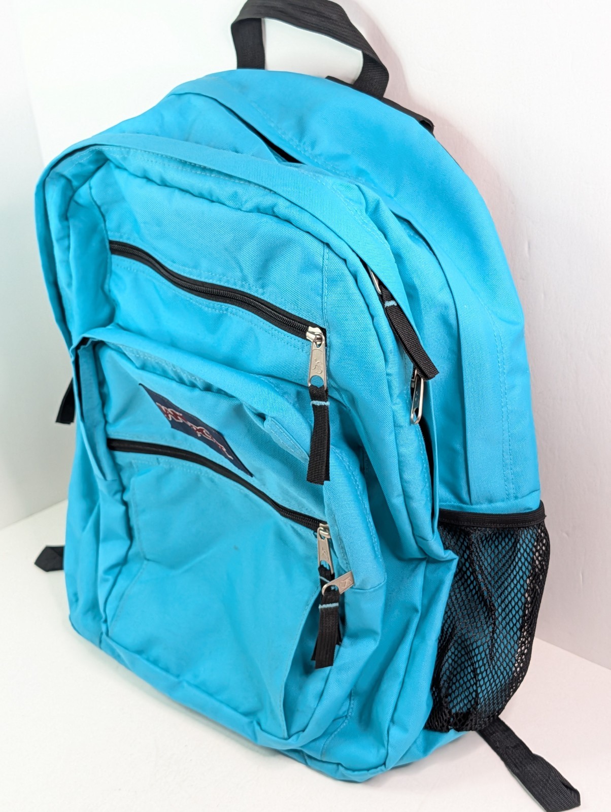 Jansport Backpack 2000s 90s School Trip Camping Gen Y Z Blue Topaz Vintage