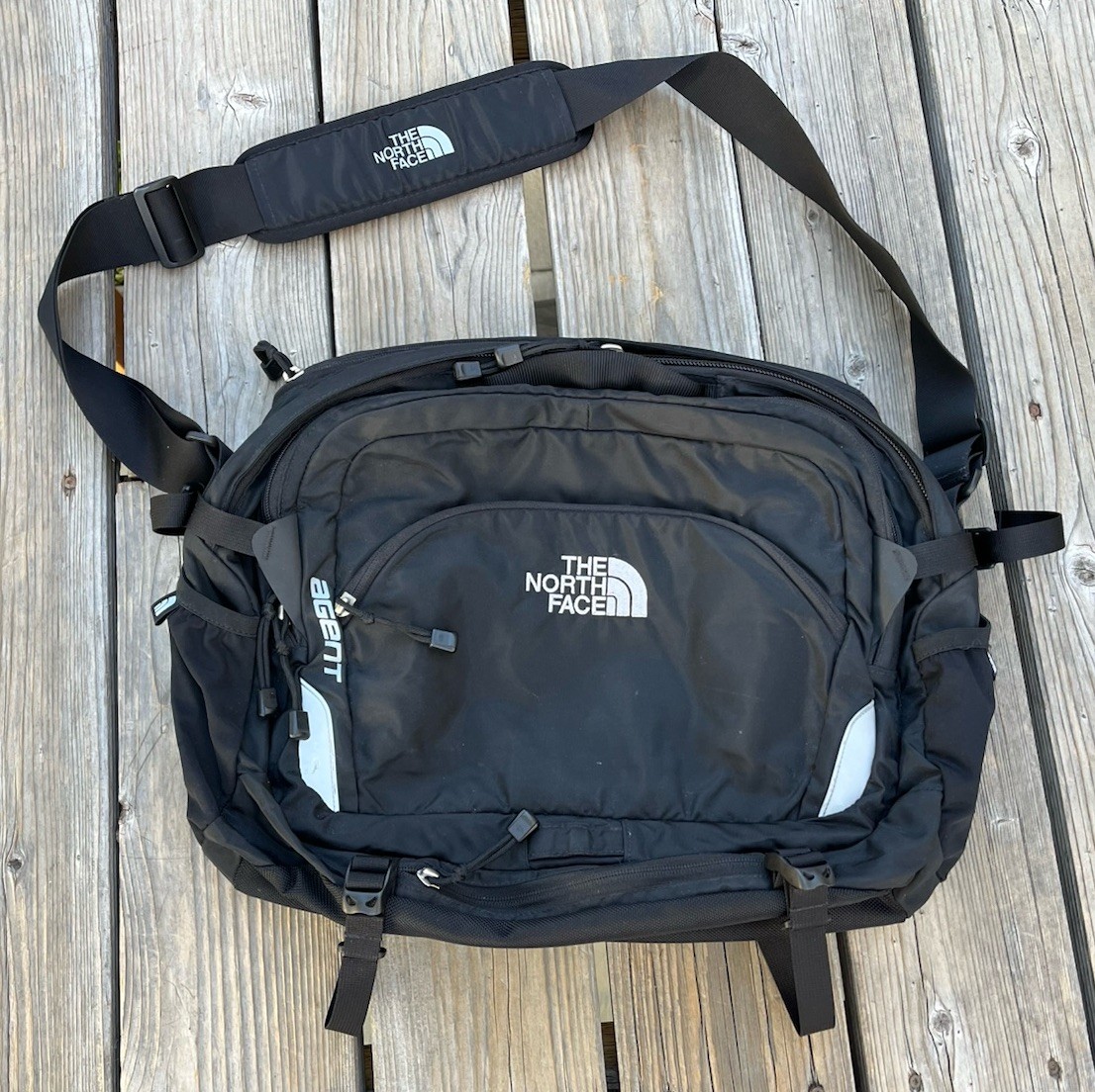 The North Face Agent Laptop School Bag Briefcase Messenger Multipocket – Black