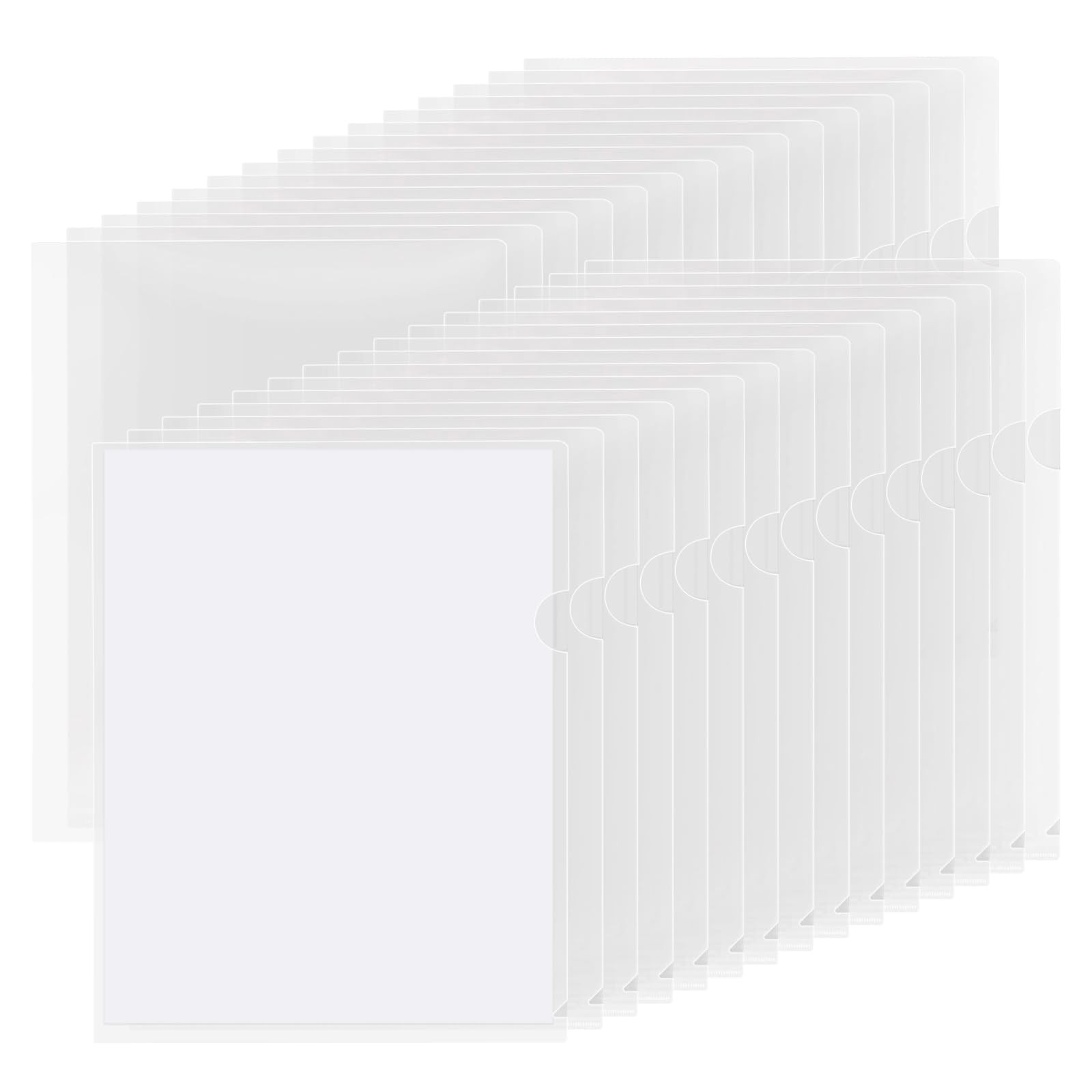 KTRIO Clear Document Folders Project Pockets for 8.5×11 Paper, 48 Pack | Heavy D
