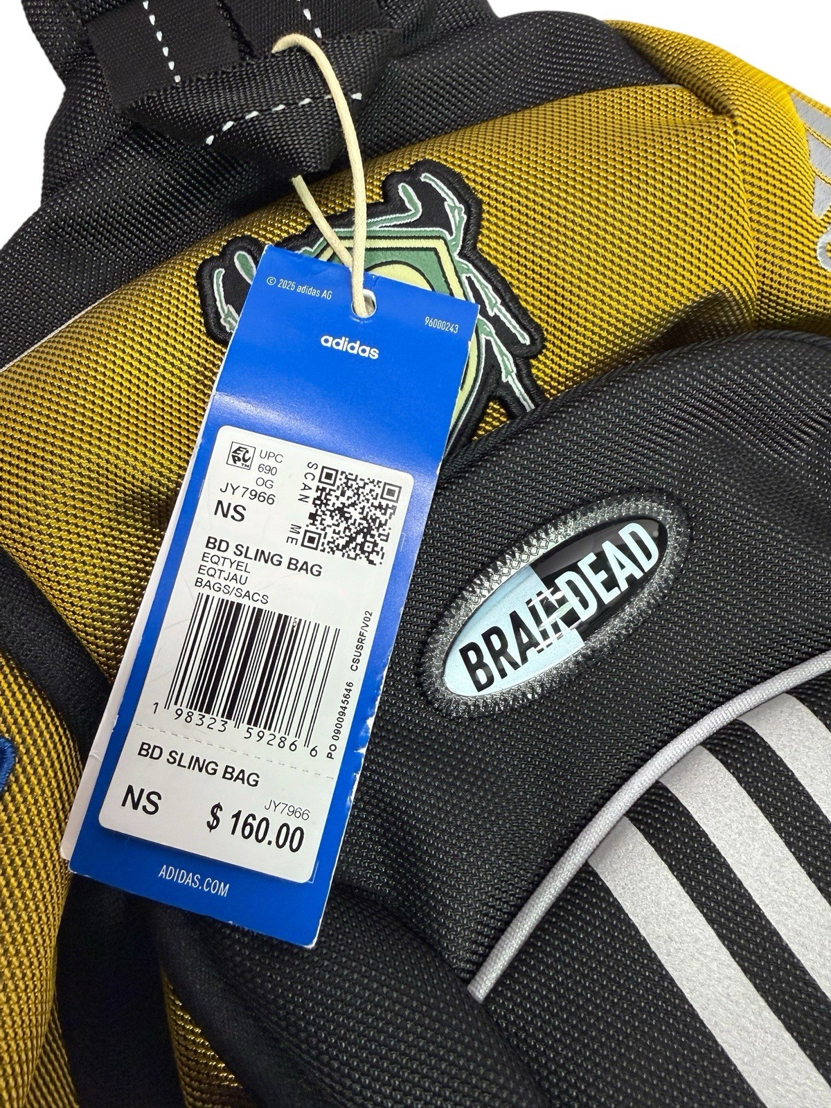 adidas Originals x Brain Dead Y2K Sling Bag Backpack JY7966 RARE!