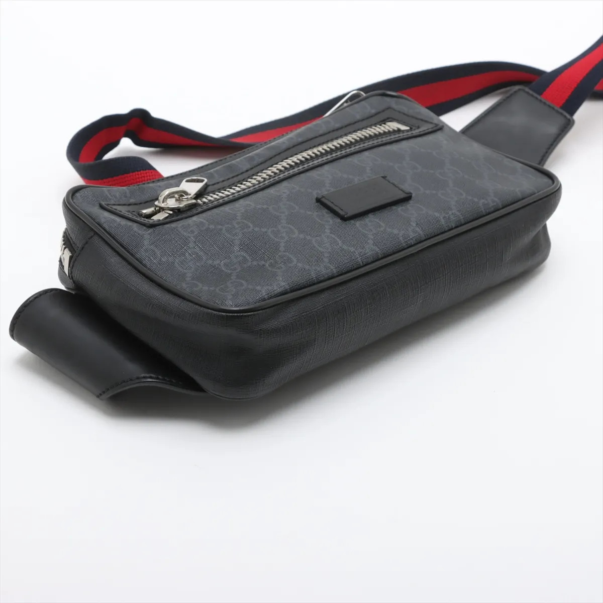 GG Supreme PVC & leather Sling backpack Beige x black