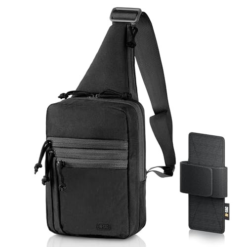 CCW Sling Bag for Men & Women – EDC Shoulder Bag Tactical – Black Regular
