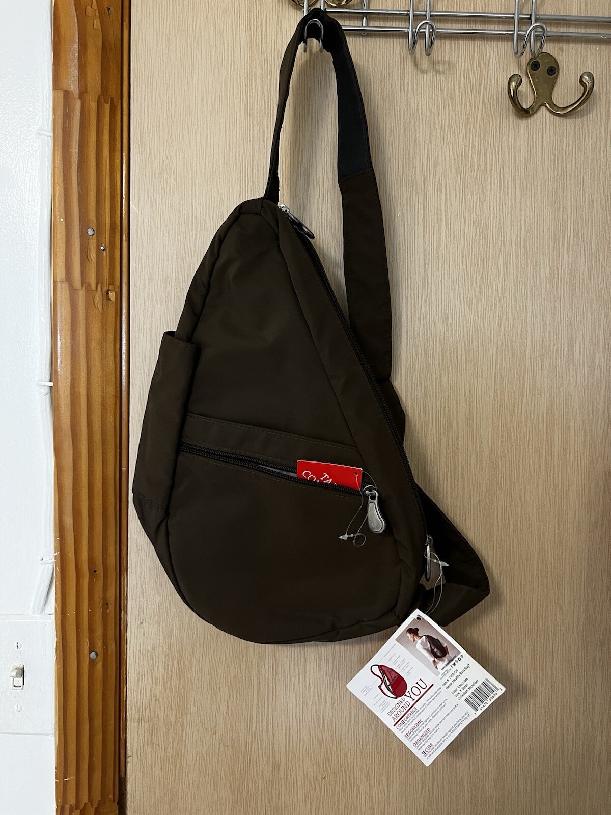 New AmeriBag Healthy Back Bag Chocolate X-Small Travel Everyday Microfiber XS