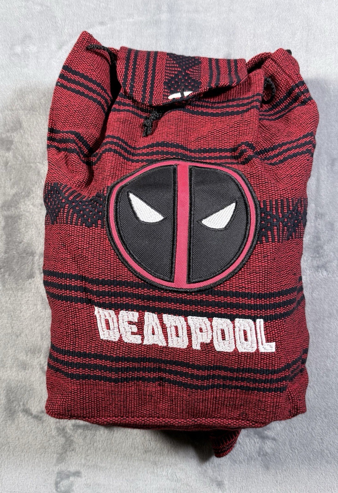 Marvel Deadpool Woven Backpack Handmade Satchel Baja Hippie Boho Bag Rucksack