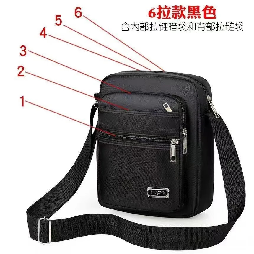 Men’S Waterproof Casual Large Shoulder Messenger Bag Business Crossbody Satchel