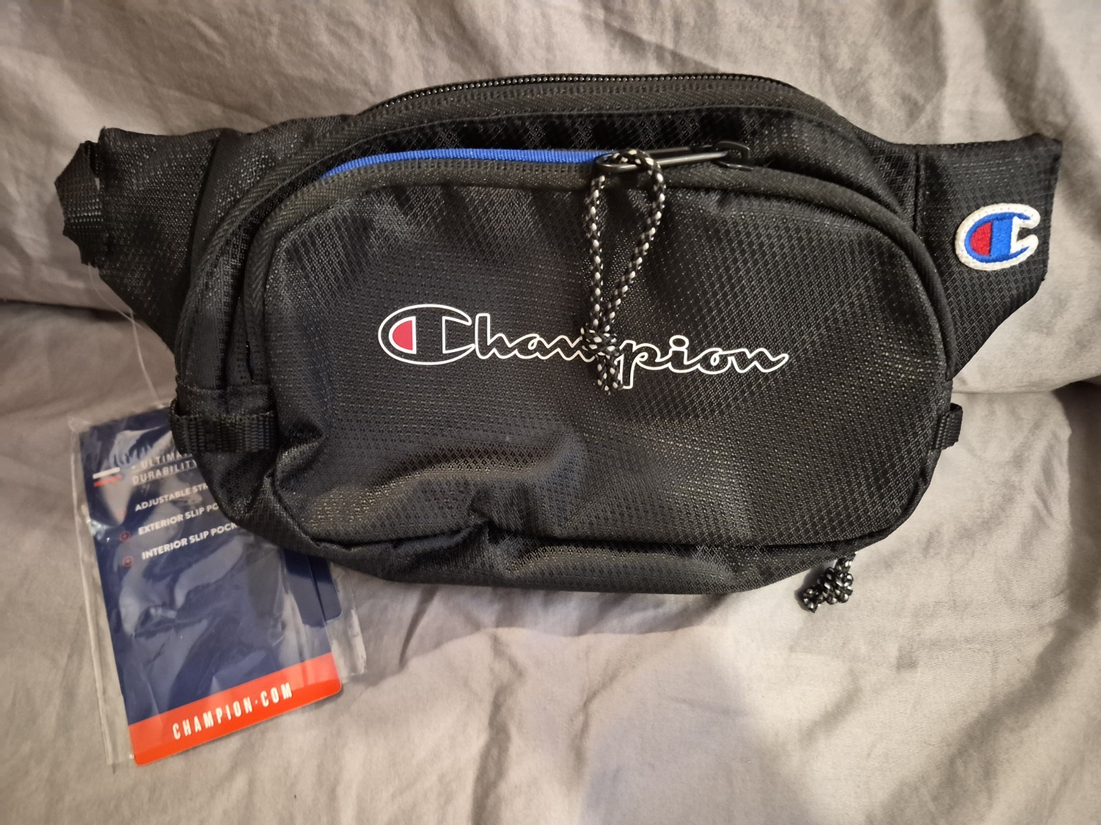 Brand new with tags Champion black fanny pack size one size fits most