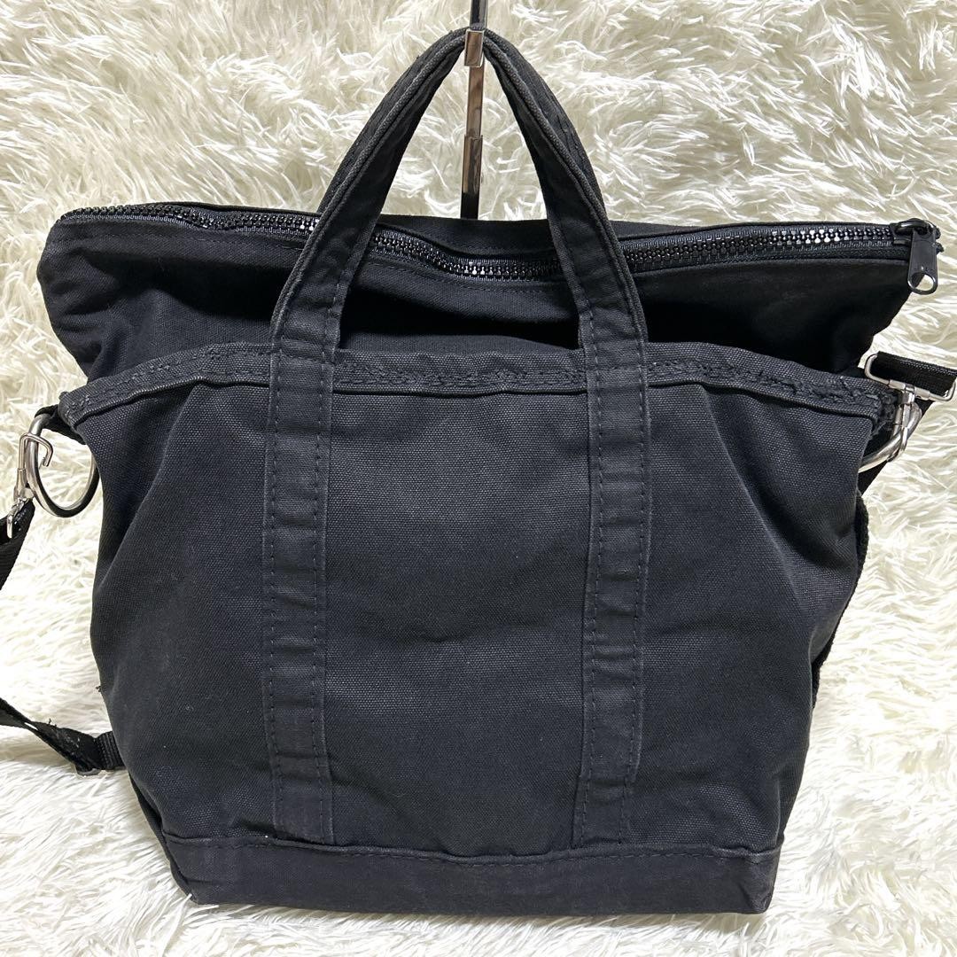 KCP Key stone Canvas Shoulder Bag Black Used 13x16x8 inches