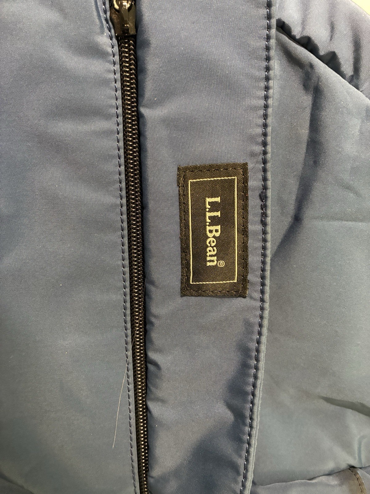 L.L. Bean AmeriBag Healthy Back Bag Blue Backpack Zip Adjustable Strap Medium