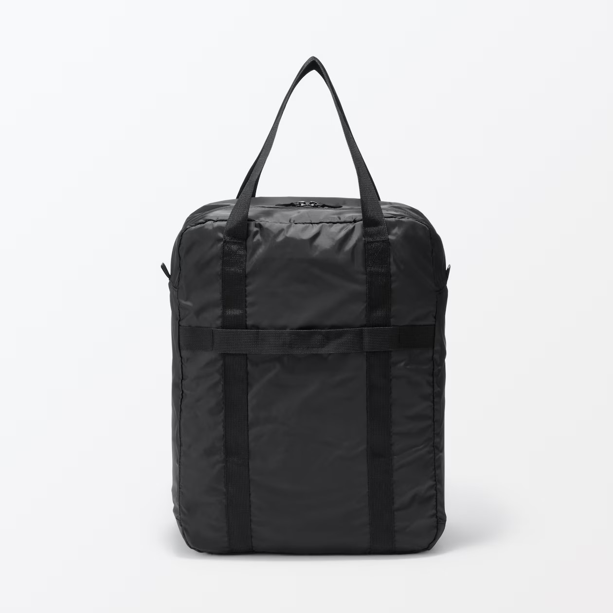 MUJI Packable Water-Repellent Vertical Boston Bag Black/Khaki/Dark Beige NWT
