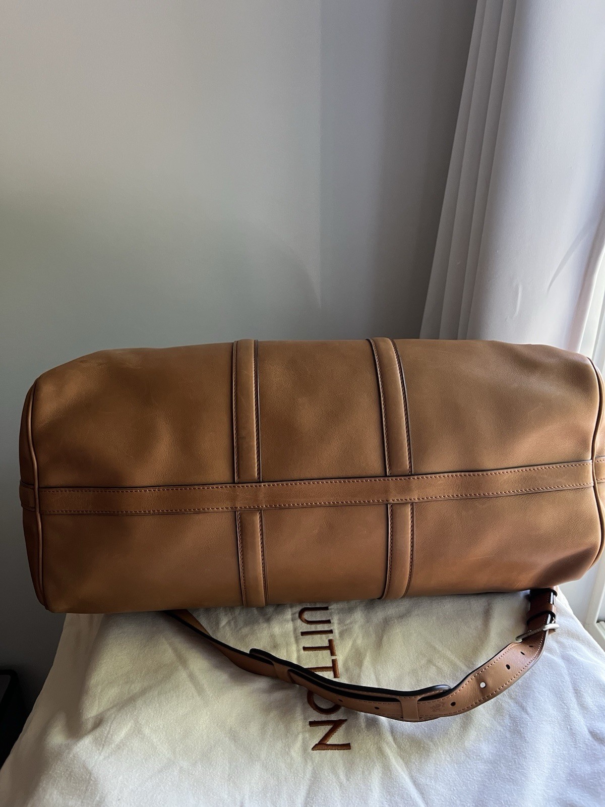 Rare Louis Vuitton Millesime Keepall 50 H30 Tan Bandouliere $9,600 MSRP
