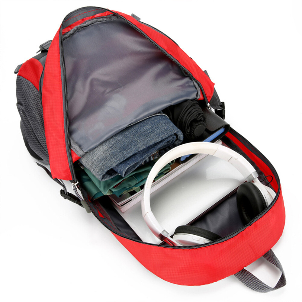40L Nylon Travel Backpack Waterproof Outdoor Rucksack Men Camping Hiking Bag