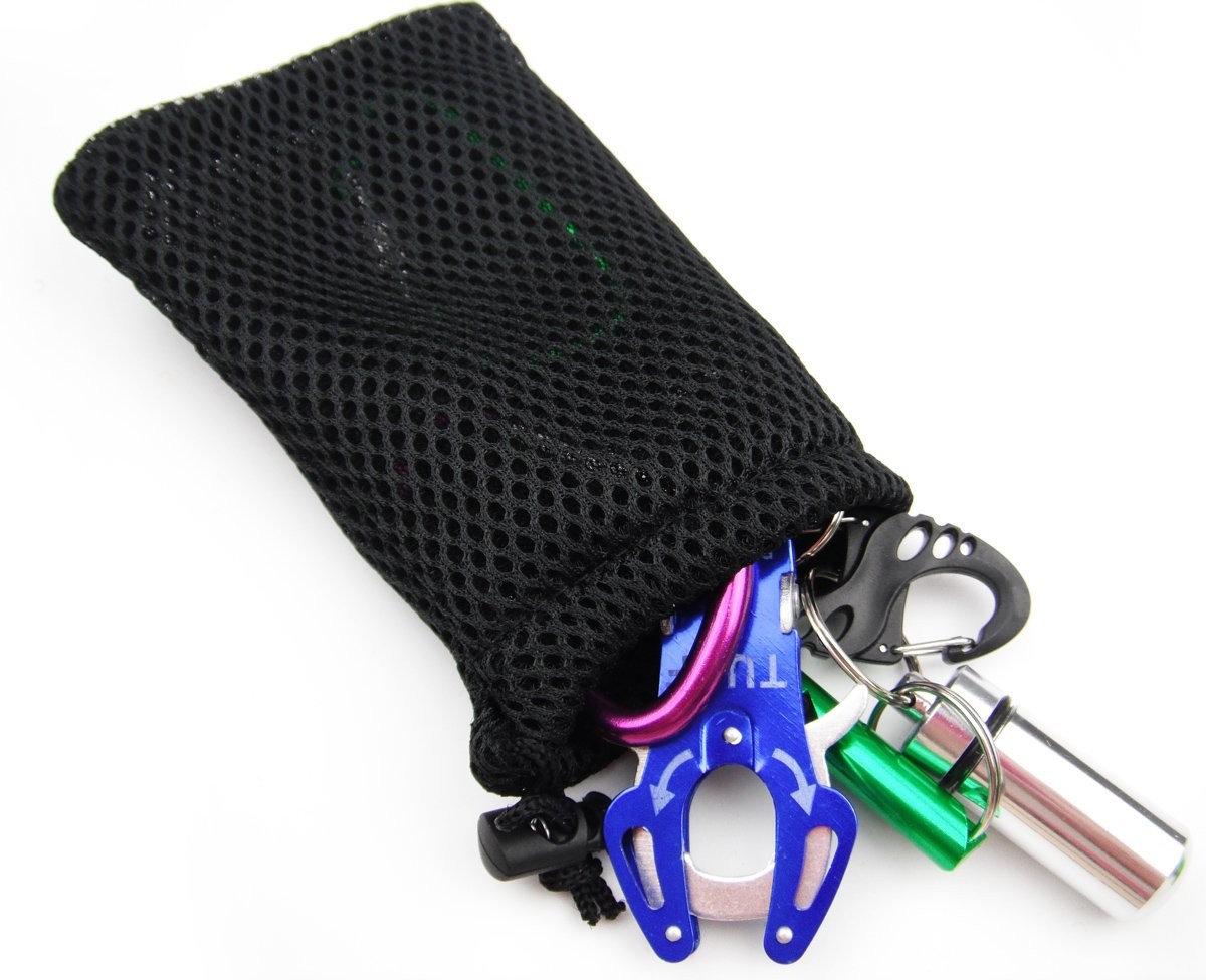 6pcs Nylon Mesh Drawstring Bags Pouches for Cell Phone MP3 Mini Stuff 9x14cm