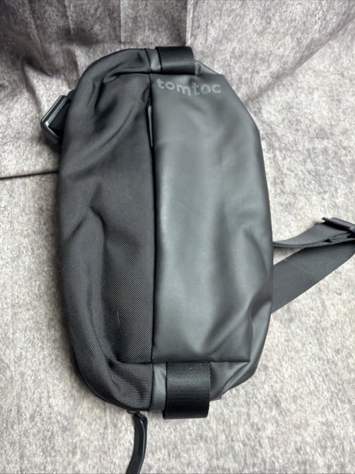 tomtoc Compact EDC Sling Bag Crossbody Shoulder Travel Tech Organizer Black