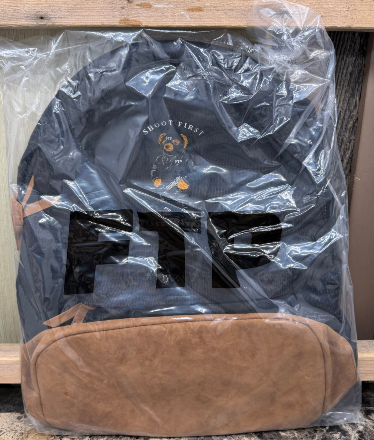 FTP Bear Backpack (Black) Polo Bear Y2k Style Bag ‘Shoot First Ask Later’ 2026