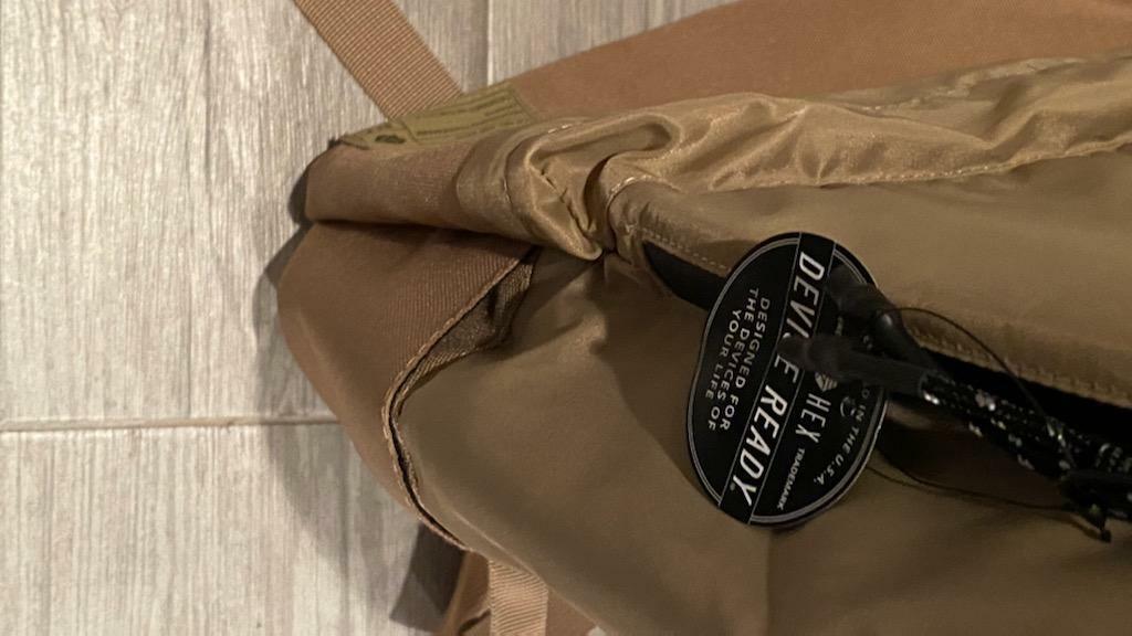 Hex brand Khaki Exile Backpack daypack laptop bag bookbag brown water resistant