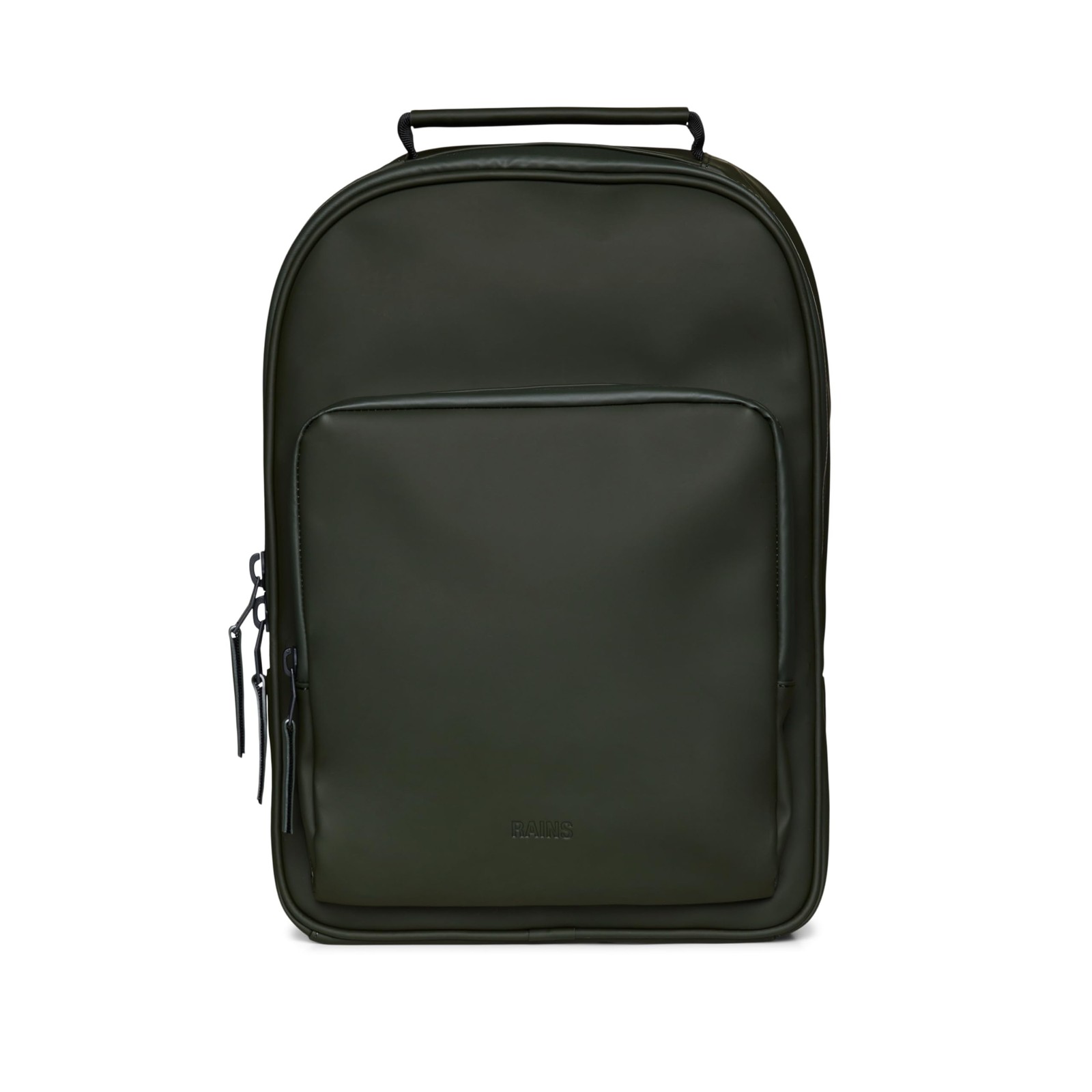 RAINS Book Daypack Regular Green Laptop Backpack for Men and Women, Waterproo…